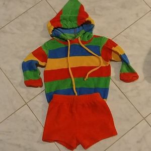 2 pc shorts & beach jacket